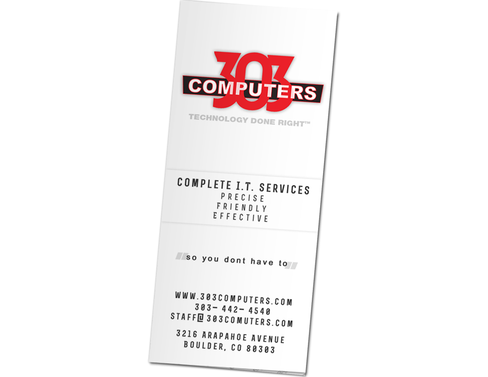 303 Computers brochure graphics